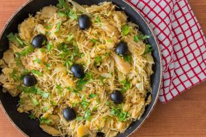 Bacalhau à Brás Lisboa: Tumis Ikan Kod Dan Kentang Renyah